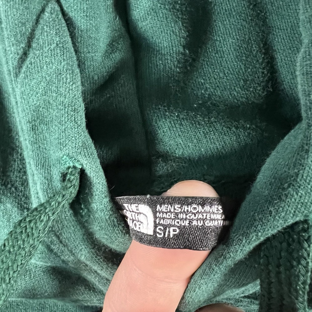 The North Face Pullover Hoodie Green Logo Sweatshirt Fleece Men’s Small - Picture 6 of 8